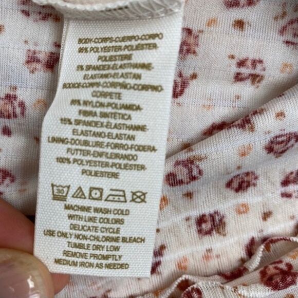 Free People Shimmy Bodycon Floral Blush Combo Dress Small - Picture 11 of 11